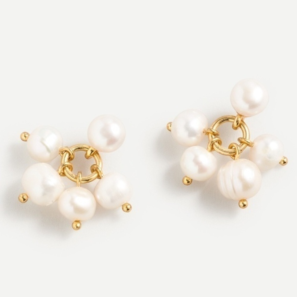 J. Crew Tri-Drop Freshwater Pearl Earrings
